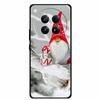 Рождественский чехол для Infinix Zero 40 5G Черный силиконовый чехол ТПУ Санта-Клаус Елка Чехол Мультяшный Олень Для Infinix Zero 40