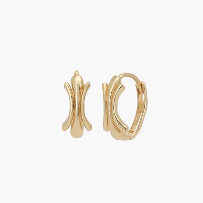14k crown one touch earrings (1pair)
