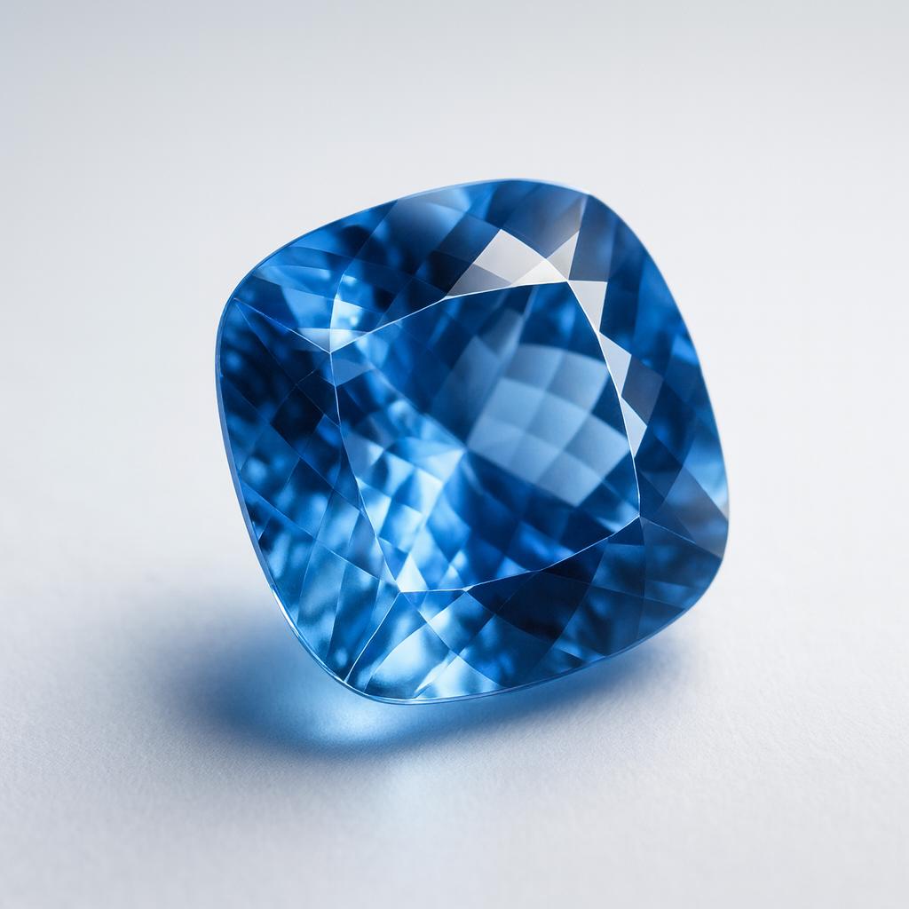 Natural Blue Sapphire Loose Gemstone Cushion Cut 8.11 ct Sri Lanka September Birthday Birthstone