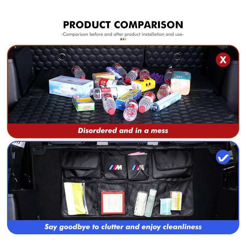 Large Capacity Car Trunk Hanging Storage Bag Seat Back Organizer Holder For BMW E30 E34 E36 E39 E46 E52 E53 E60 E61 E62 E70 E71 JK4