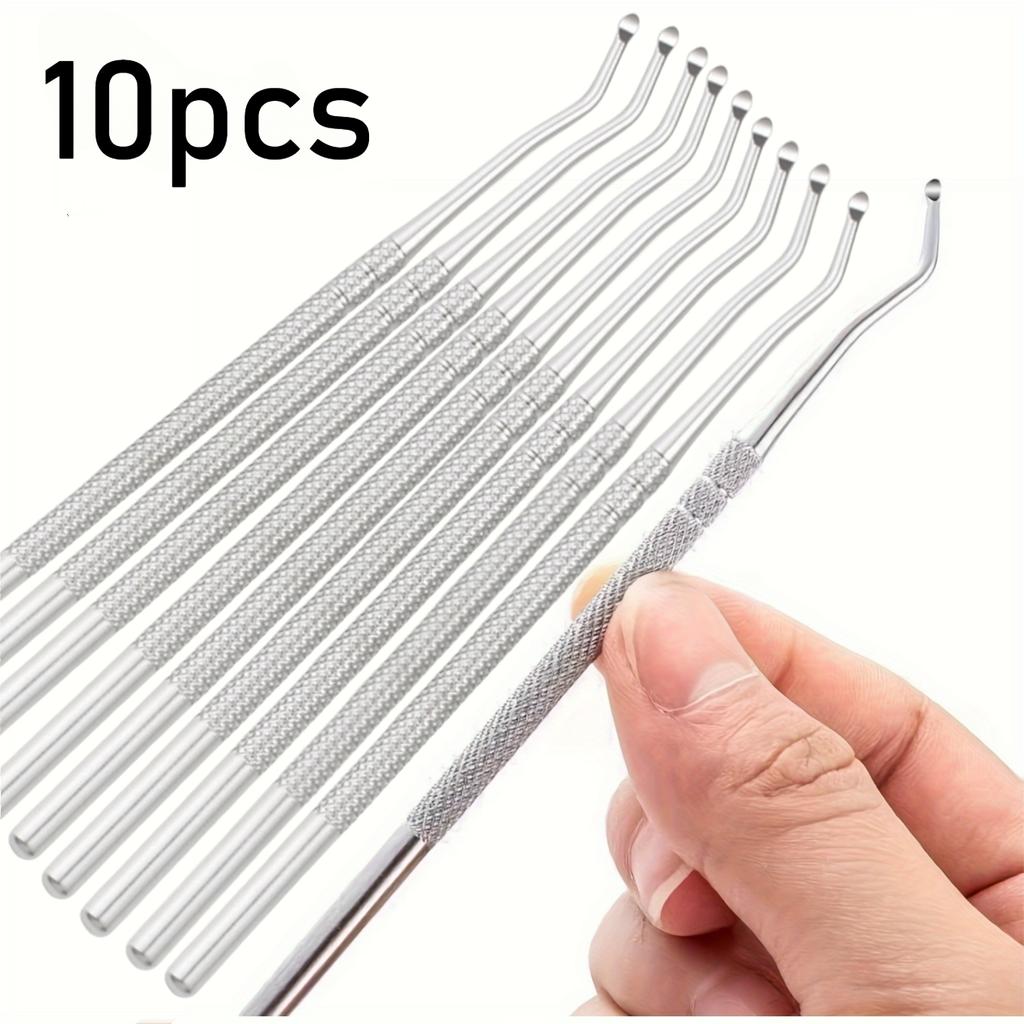 1/3/10pcs Stainless Steel Double Head Toenails Lifter, Ingrown Toenails Nail Lifter, Toe Nail Dirt Remover Tool, Pedicure Tools
