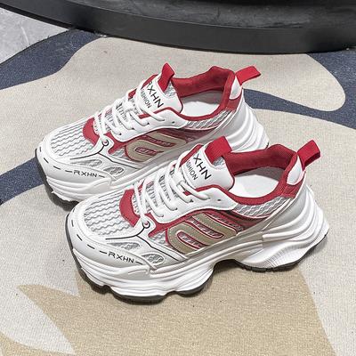 Женские кроссовки на высокой платформе, новые дышащие туфли, повседневная обувь с толстой подошвой и сетчатым дышащим материалом, спортивные кроссовки Chunky Dad