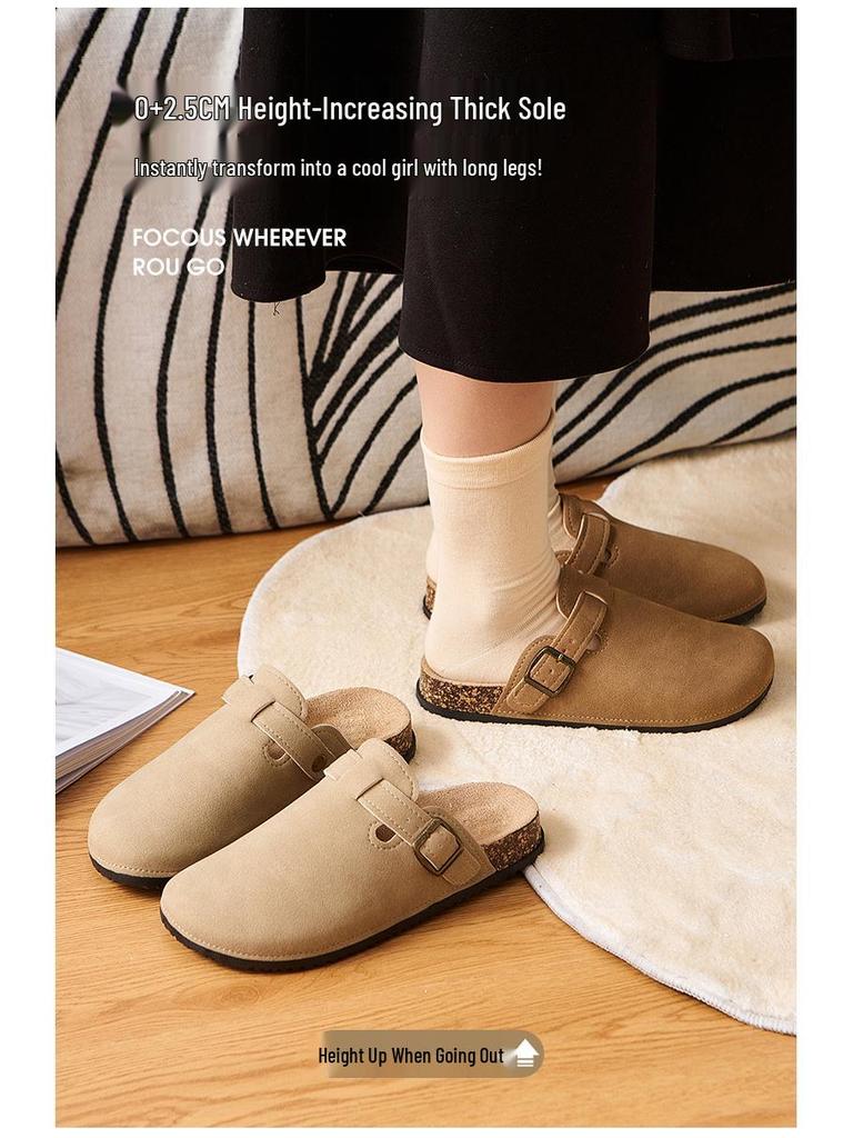 Женские уличные клоги-слипоны, Весна/Осень 2025, Мягкие и нескользящие, для детей старшего возраста, в стиле Birkenstock, Повседневная обувь.