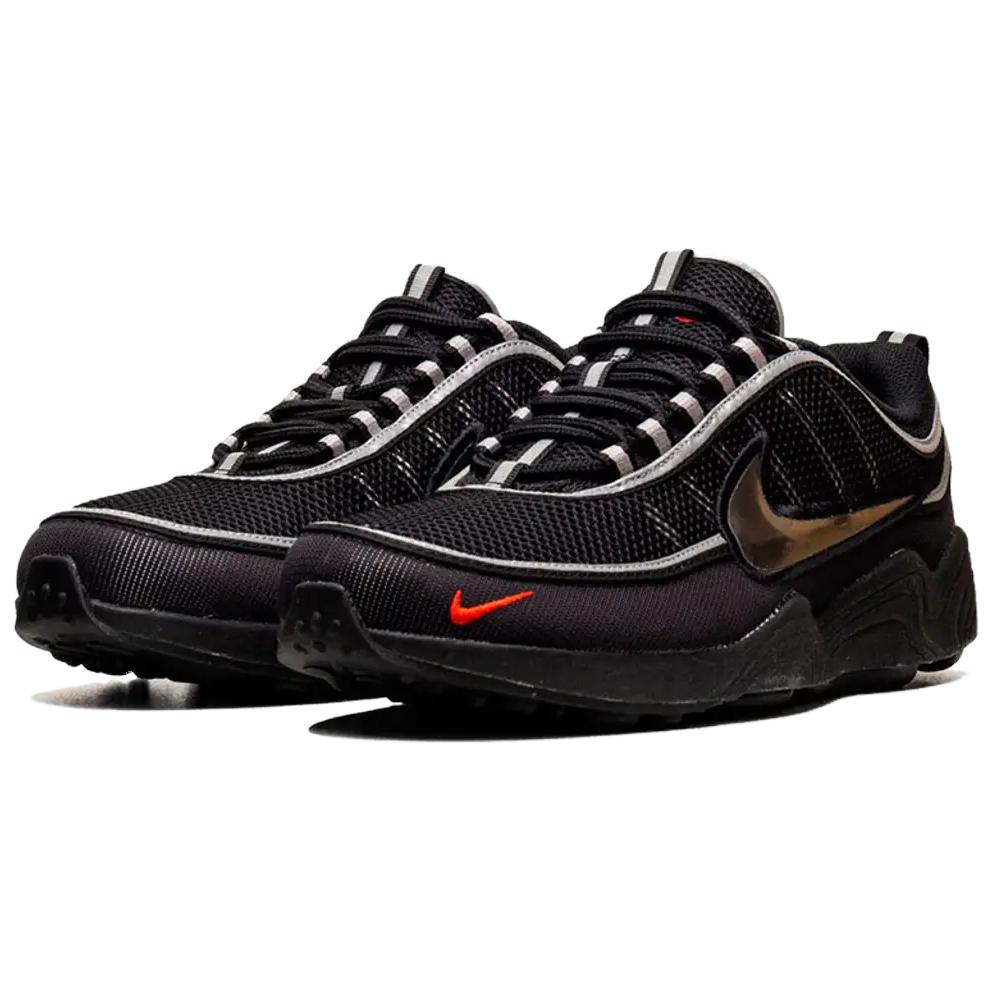 Nike Air Zoom Spiridon Black Metallic Silver Sneakers Casual HF9117-002