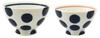 Hasami Ware Tenryu Pottery Polka Dot Rice Bowl Pair