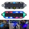 Solar Power Mortorcycle LED Warning Light Car Night Ride Tail Light Anti-rear Strobe Light for Auto Motorcycle Electric Bicycle