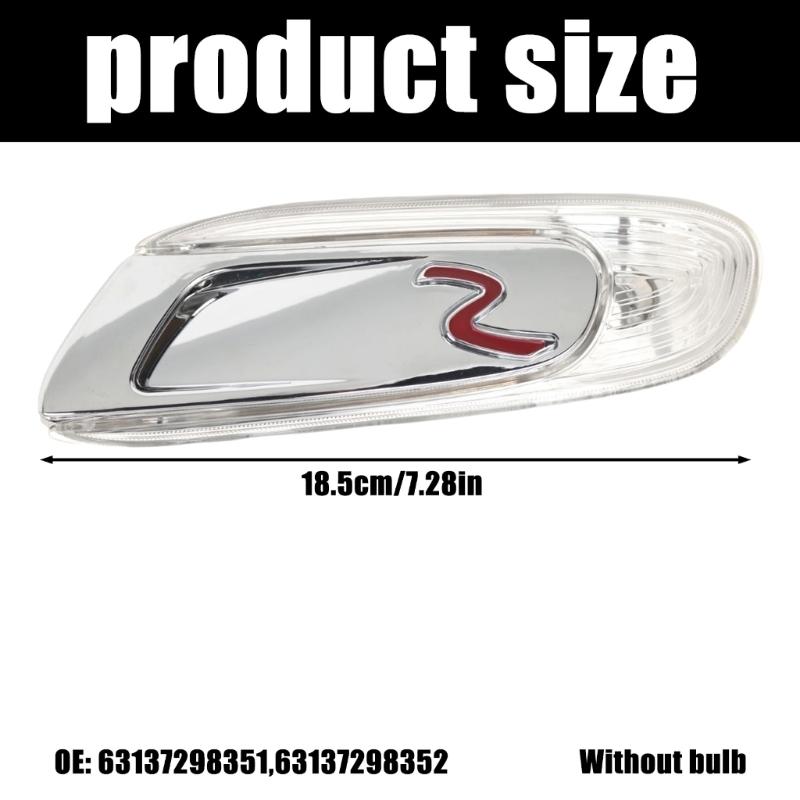 Universal Efficient Automotive Signal Light Lamp Indicators Fitment for F55 F56 F57 63137298351 63137298352 Without Bulb
