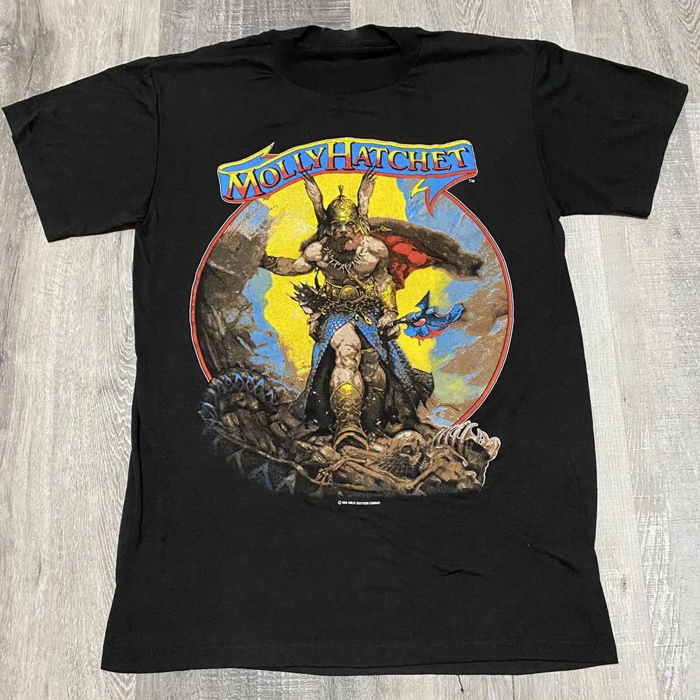 Футболка с логотипом группы Molly Hatchet Хлопковая унисекс футболка Размеры S-4XL BO362 Унисекс футболка