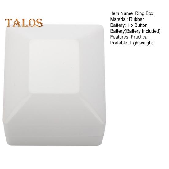 Светящаяся шкатулка для колец со светодиодной подсветкой Компактная портативная мягкая подкладка для помолвочных колец Подарочная коробка для ювелирных изделий