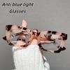 Retro Oversize Square Anti-Blue Glasses Computer Eyeglass Women Men Light Plain Glasses Vintage Colorful Optical Eyeglassesuv400