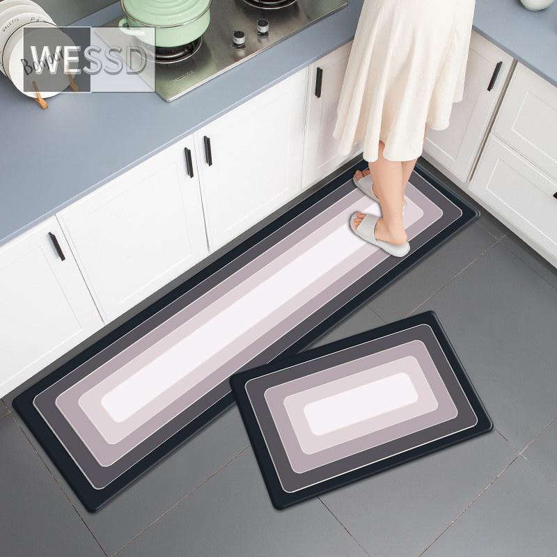Кухонный коврик и коврик с градиентной геометрией, нескользящий 1 шт./1 комплект, коврик для ванной в скандинавском стиле, впитывающий мягкий напольный коврик для спальни для девочек