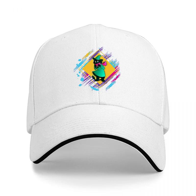 Neon Penguin Logo Black Baseball Cap with Colorful Geometric Design and Vibrant Splash Pattern for Urban Streetwear Style