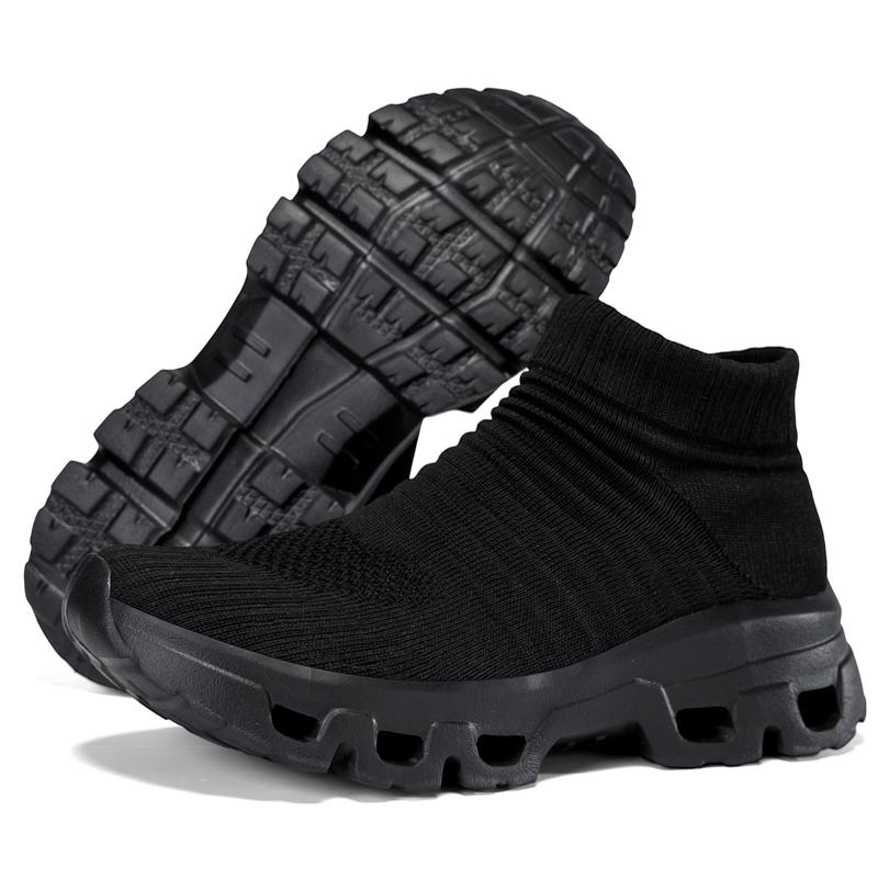 Пара вязаной повседневной спортивной обуви, легкая эластичная обувь для ходьбы и бега, мужская и женская дышащая обувь-носки большого размера 36-47