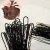 60/180pcs Black Hair Clips One-line Invisible Bobby Pin Disposable Headwear Metal Waved BB Hairpins Barrettes Headwear Hairgrips