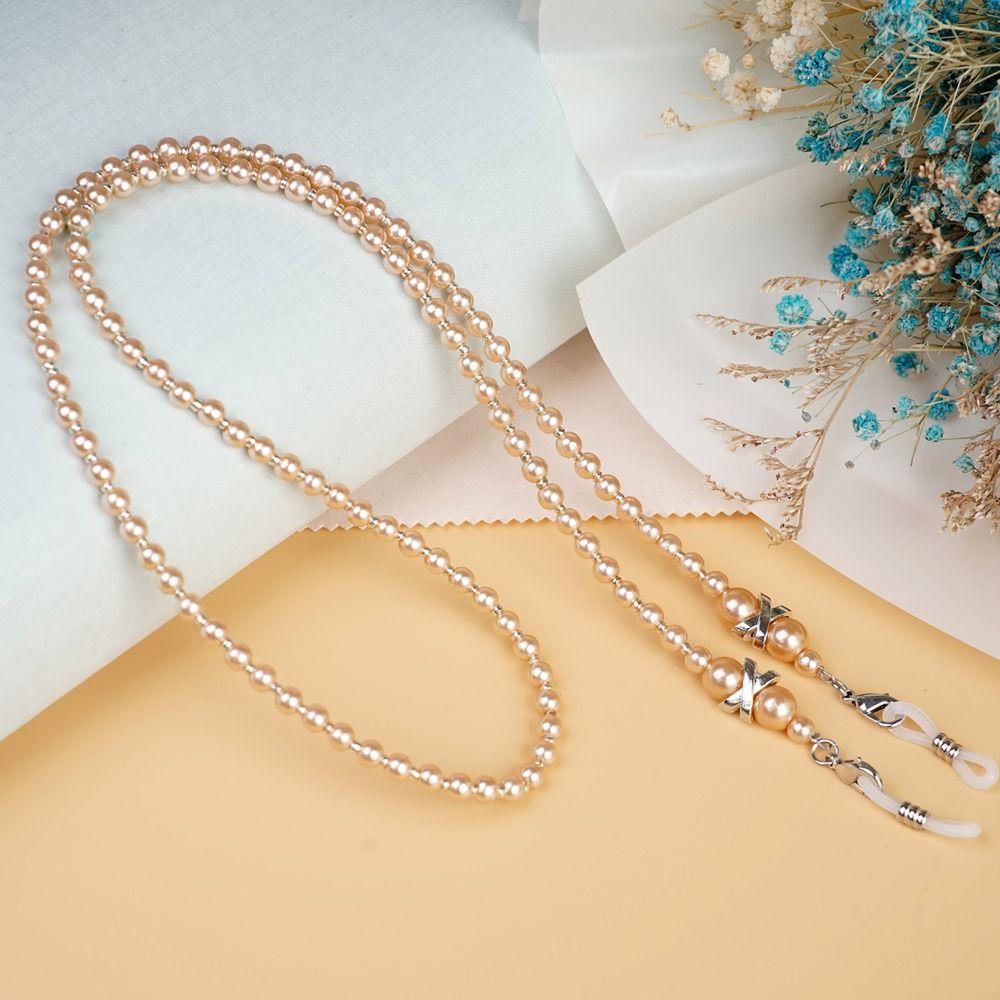 Imitation Pearl Sunglass Lanyard Straps Glasses Accessories Pearl Glasses Straps Universal