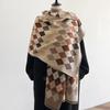 New jacquard landscape painting imitation cashmere scarf women's air-conditioned room shawl autumn and winter thickened warm long scarf
