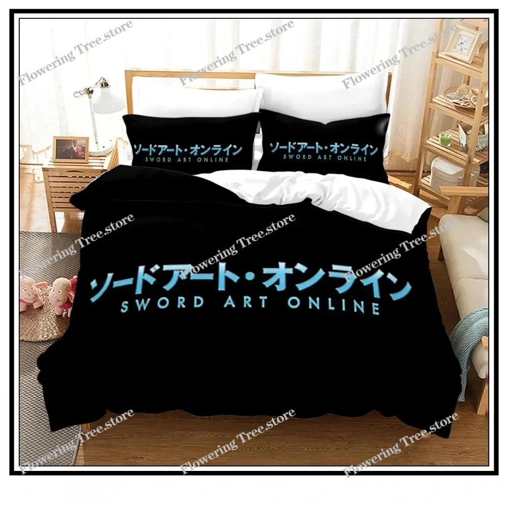 Аниме Sword Art Online Постельный комплект 3D-принт Пододеяльники Наволочки Детское постельное белье Постельное белье Роскошный домашний текстиль Домашний декор