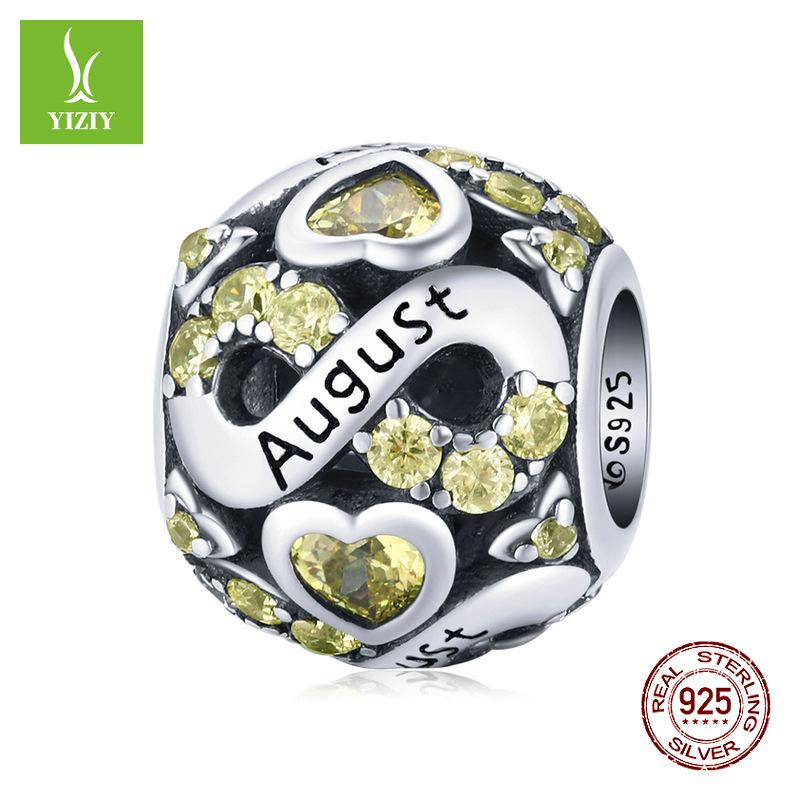 Декабрьский камень рождения Бижутерия из бусин Серебро S925 Созвездие Переводная бусина Bsc508