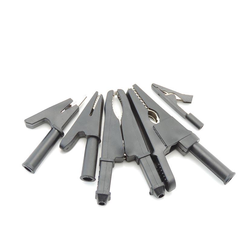 Зажим «крокодил», изолированные зажимы «крокодил», адаптер, зажим для аккумулятора, подходит для сварки, штекер типа «банан» 2 мм, 4 мм, тестовый провод черного цвета