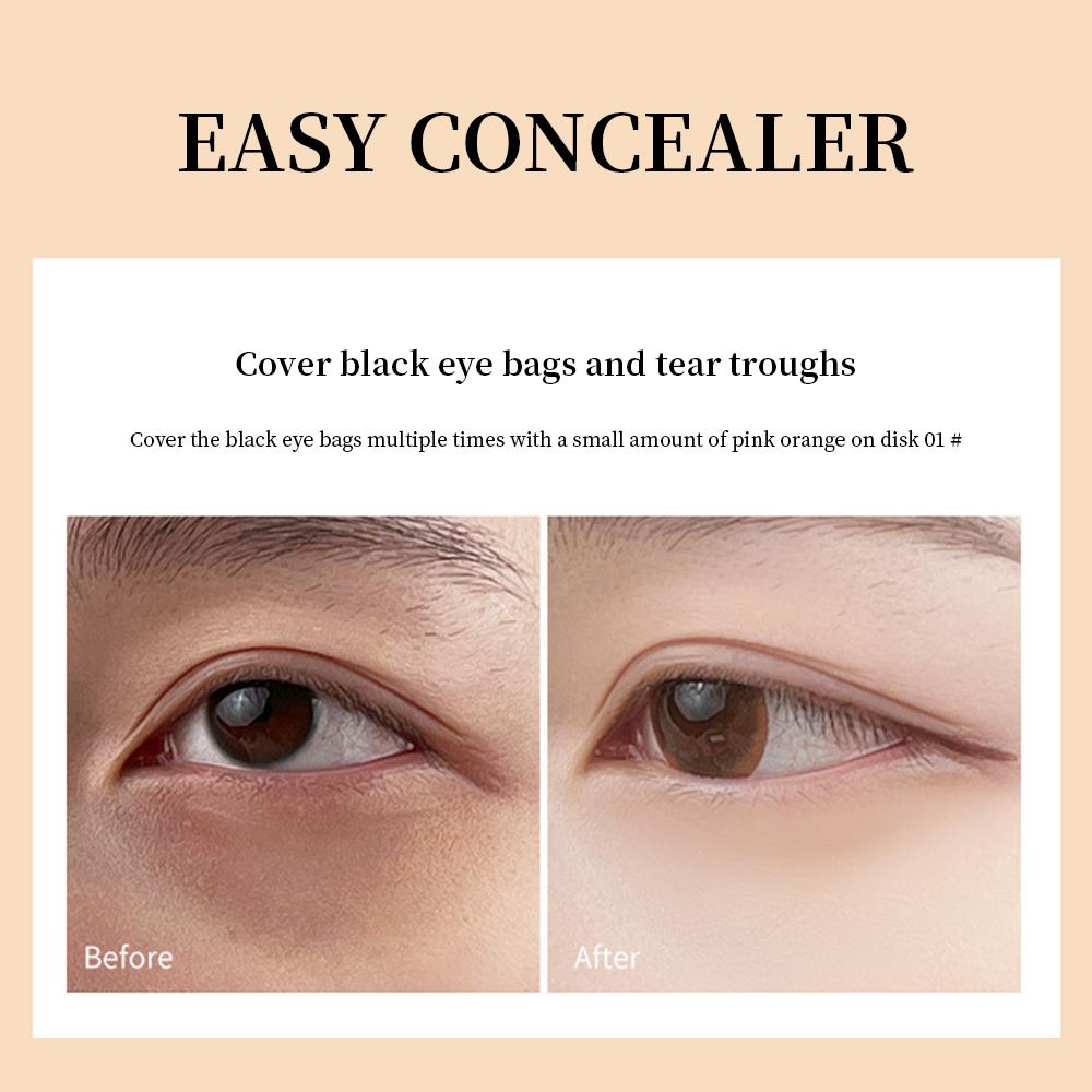Contour Highlight Three-color Concealer Lasting Cover Blemishes, Acne Scars, Dark Circles, Eye Bags, Foundation Cream Makeup
