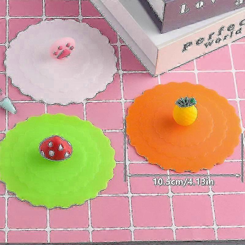 8 Pieces Silicone Cup Lid, Food Grade Silicone Drinking Glass Lid Cover, Anti-dust Glass Lid