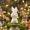 Resin Mini Ornaments Mooncake Mid-Autumn Festival Desk Figurines Cute Micro Landscape Decor  DIY