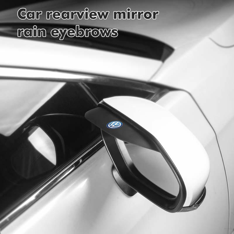 CUP1 2pcs Carbon Fiber Car Rearview MirrorEyebrow Rain Cover For Volkswagen VW Polo Jetta Sagitar Magotan Passat B5 B6 B7 CC Tiguan