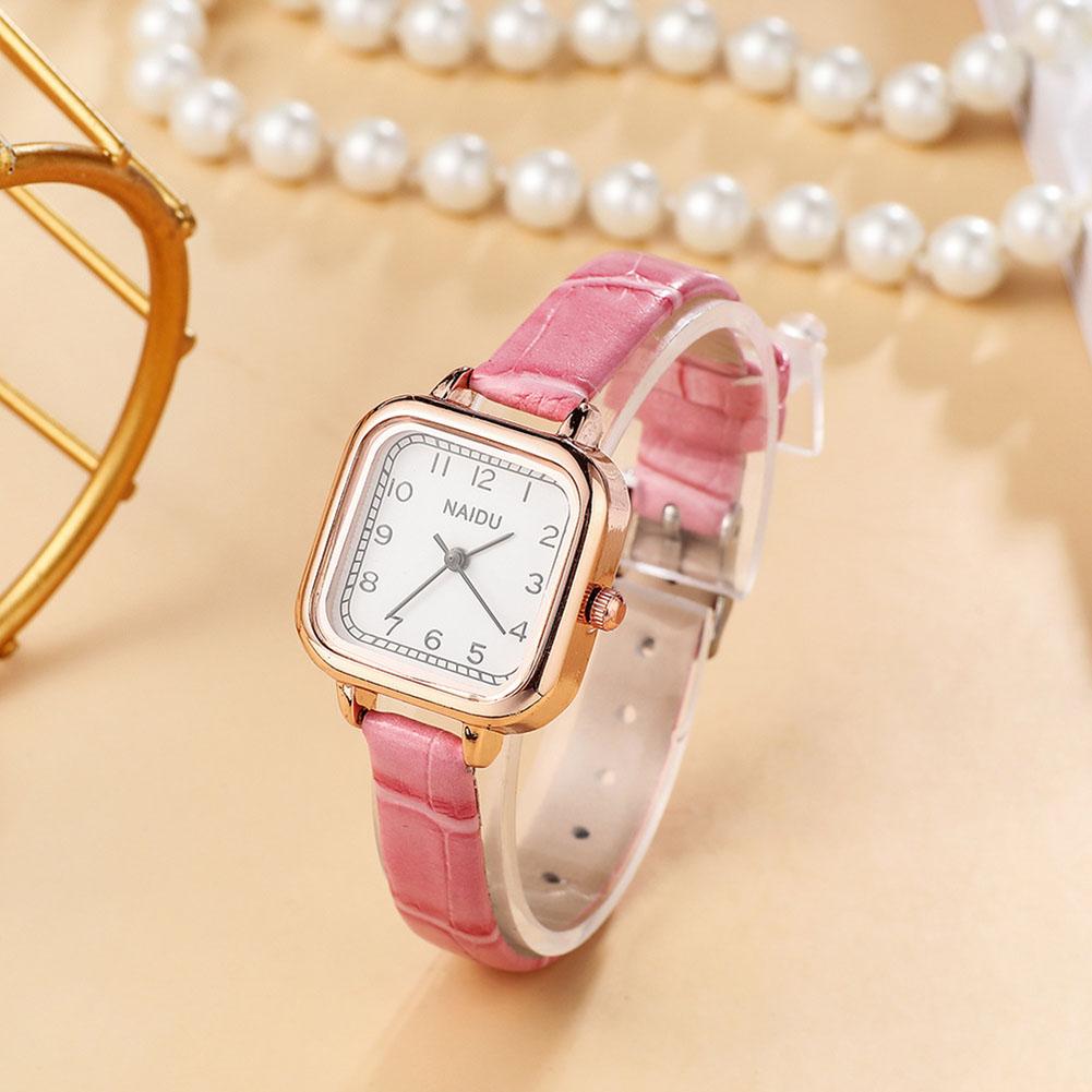 Women's Wrist Quartz Watch, PU Leather Band Square Watch Dial, Fashionable And Versatile,Deal Gift For Holidays