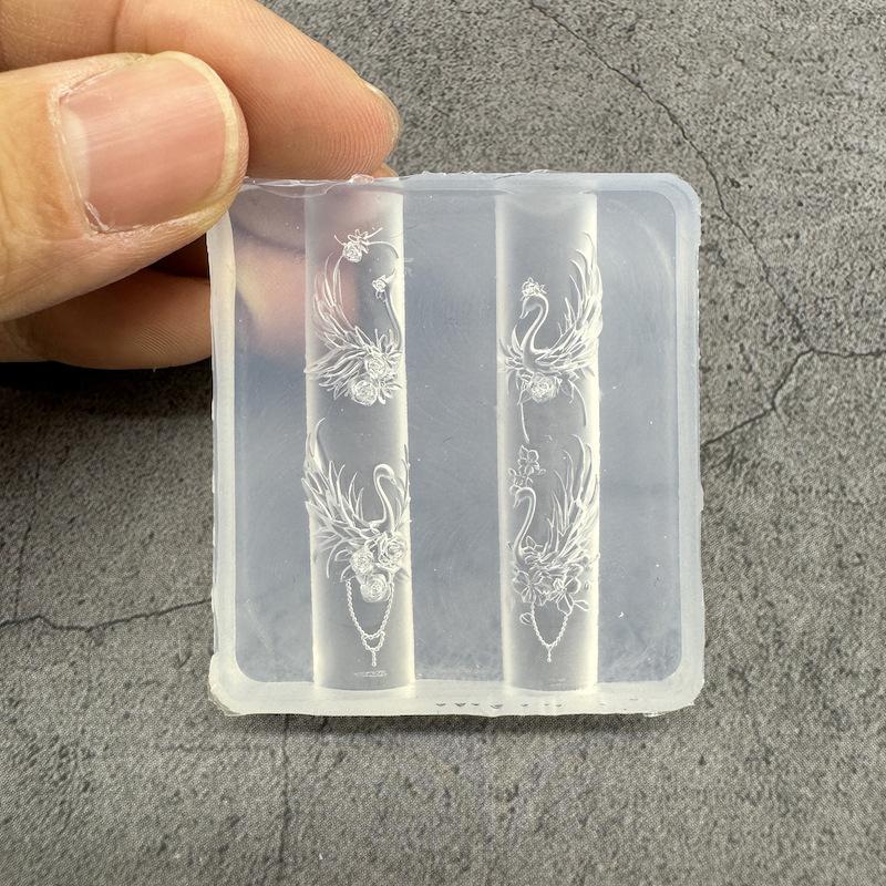 Прозрачный силиконовый молд для нейл-арта Изысканный ручной работы Бабочка Бант Цветок 3D Аксессуар для нейл-арта DIY Креативный молд для нейл-арта Подарок