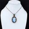 Owyhee Opal  Gemstone Pure Copper Wire Wrapped Handmade Pendant Jewelry