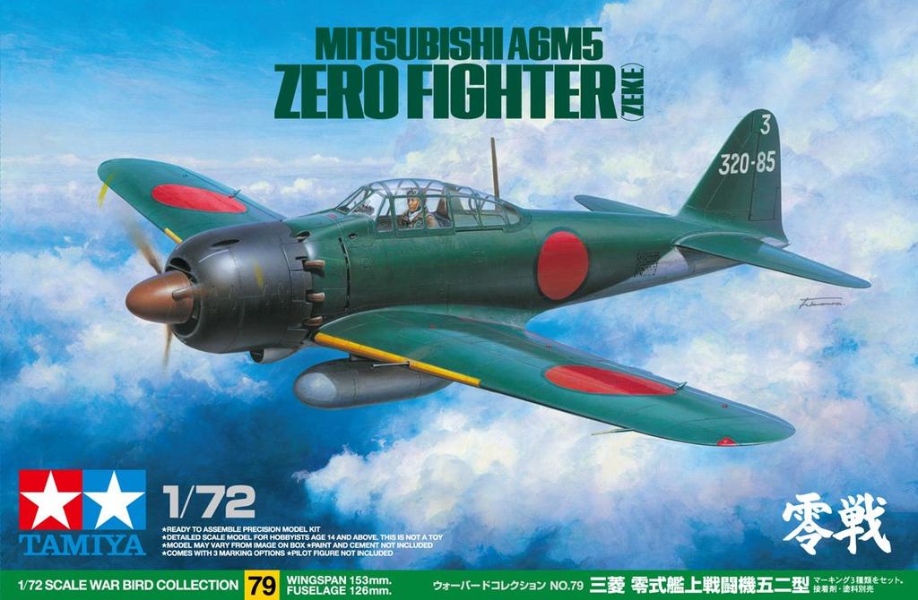 Tamiya Коллекция Warbird 79 Японский флот Mitsubishi A6M Zero Тип 52 Истребитель Пластиковый Сборный Набор 60779 1/72 №. На основе оператора связи