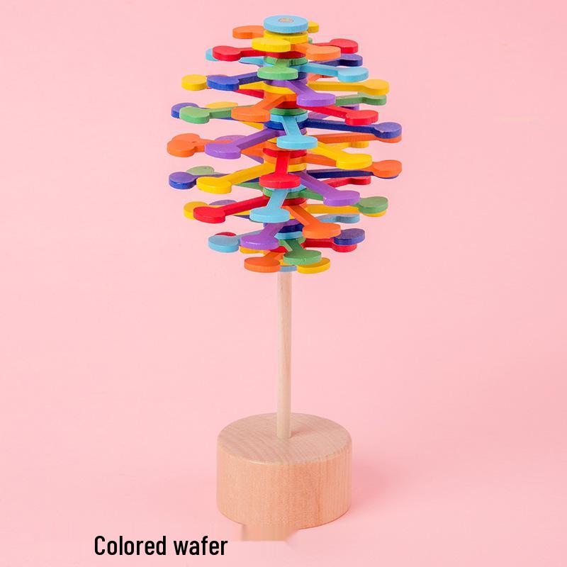 Деревянный волчок-орнамент игрушка по мотивам последовательности Фибоначчи