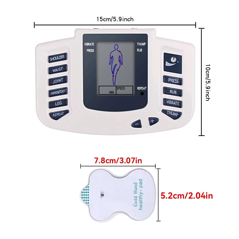 8 Modes Full Body Tens Muscle Electrostimulator EMS Electronic Pulse Massager Acupuncture Digital Meridian Physiotherapy Machine