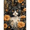 5d DIY Diamond Painting Cross Stitch Animal Black Cat Handicrafts Diamond Embroidery Mosaic Flowers Home Decor