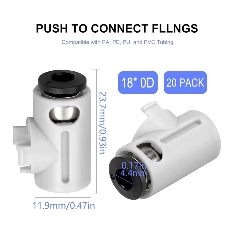 Набор из 2 высокоточных PTFE фитингов для подачи филамента для 3D-принтера A1mini с керамическими направляющими, самосмазывающиеся