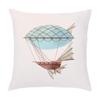Cartoon Nautical Series Hot Air Balloon Lighthouse Print Pillow Cover Home Room Office Seat Living Room Sofa Cushion Cover