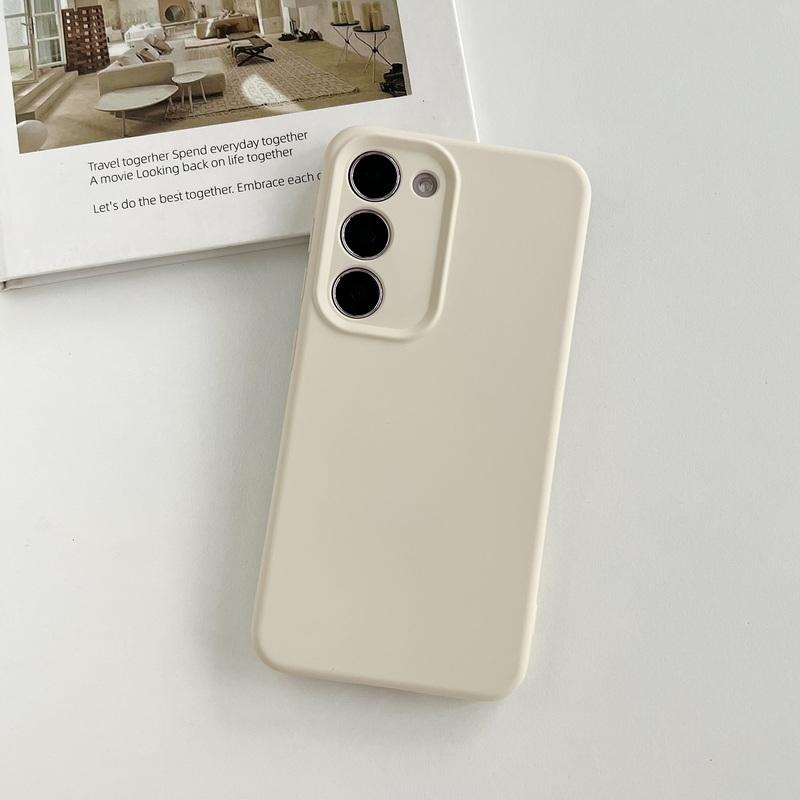 Candy Color Soft Liquid Silicone Case for Samsung S24 Ultra S23 S22 Plus Shockproof Square Slim Lens Protection Phone Cover Coque