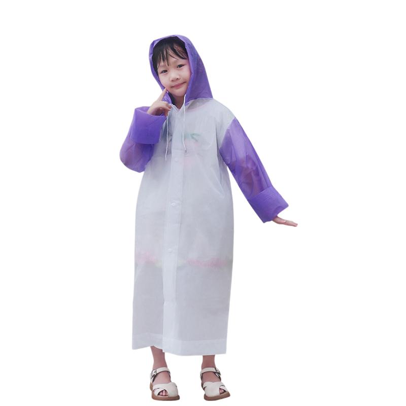 Kid Waterproof Raincoat Poncho Non-Disposable Rain Gear Jacket Student Children Travel Raincoat Rainwear Outdoor Hiking Coat