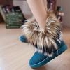 Модные женские сапоги Зимние зимние сапоги Женские хлопковые сапоги из лисьего волоса Удобные теплые женские сапоги