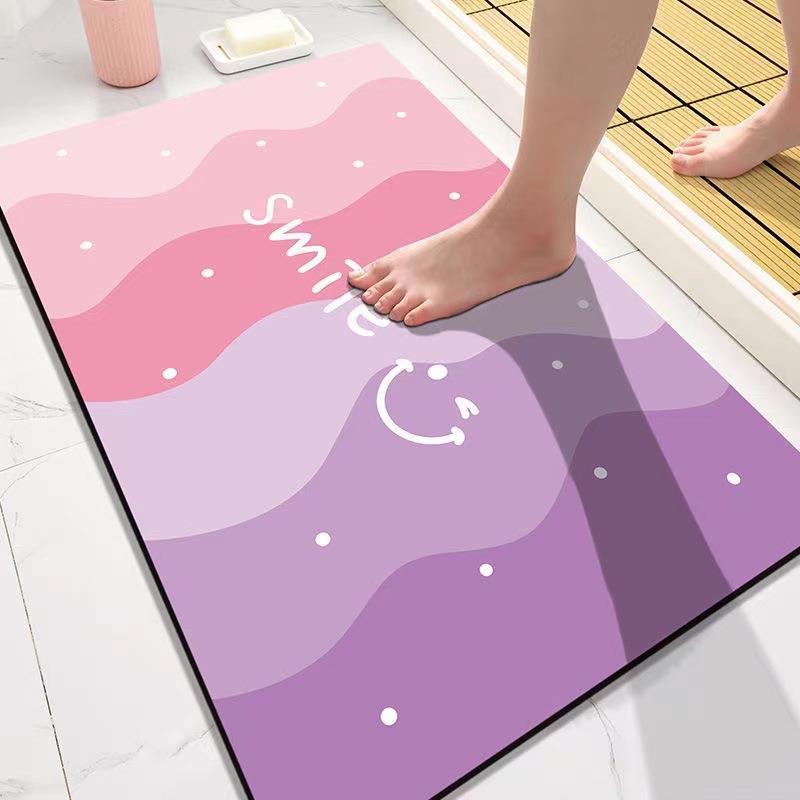 Bathroom Super Absorbent Floor Mat Doormat Anti Slip Soft Diatomite Mud Floor Mat Easy To Clean Door Mat