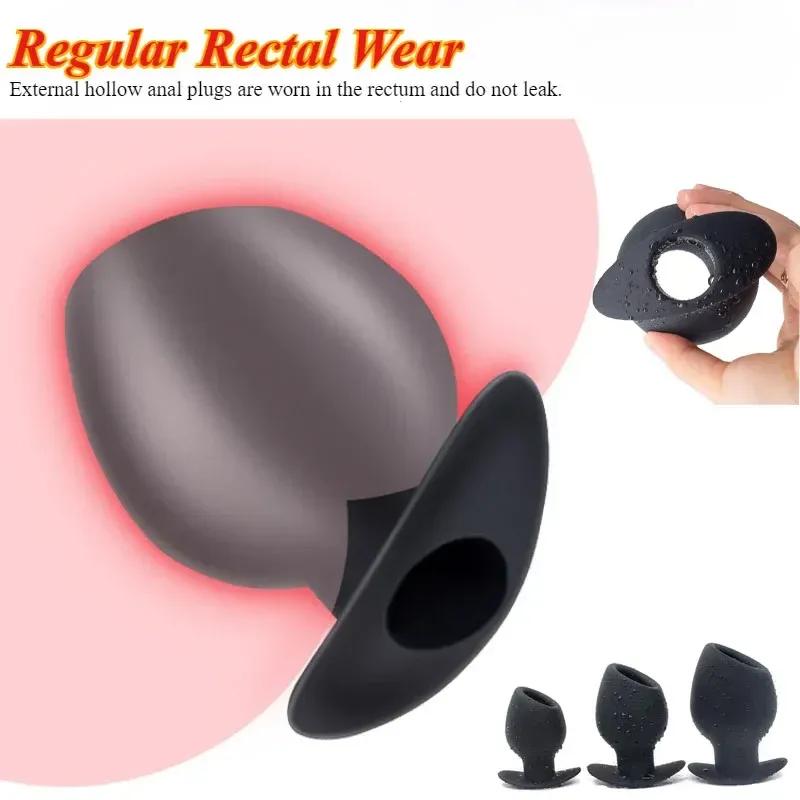 Chalice Shape Hollow Anal Plug,Silicone Tunnel But Butt Plugs,Stretch Anus Ass Buttplug,Prostate Analplug Butplug,Sex Toys
