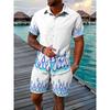 Men's Hawaiian Short-sleeved Shirt And Beach Shorts Set Beach Resort Men's Casual Shirt Summer Everyday Men's Sports Shorts