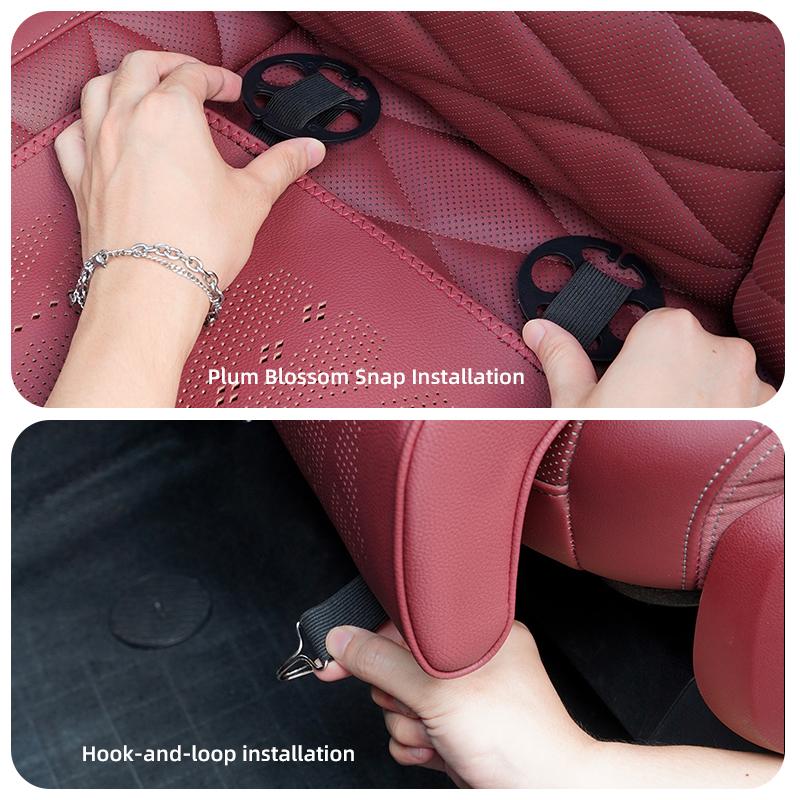 LMN1 VW 2026 Hot Car Seat Leg Support Cushion Breathable Non-Slip Mat Cover For VW GTI Tiguan Passat Golf Polo Magotan ID.3 T5 Arteon