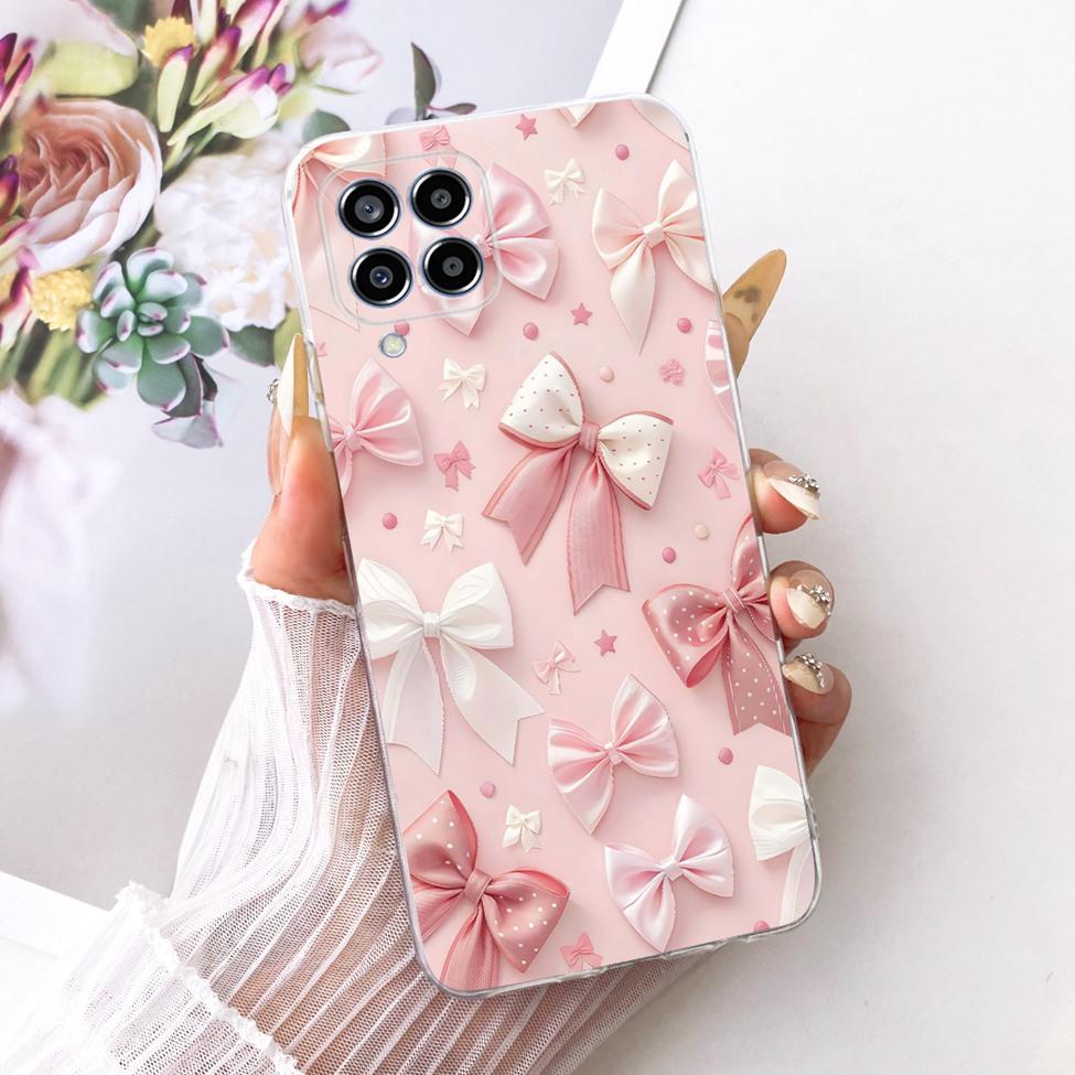 Transparent For Samsung M33 5G Case Cover Cute Cat Fashion Butterfly Funny Painted Casing For Samsung Galaxy M33 5G M336B M336K