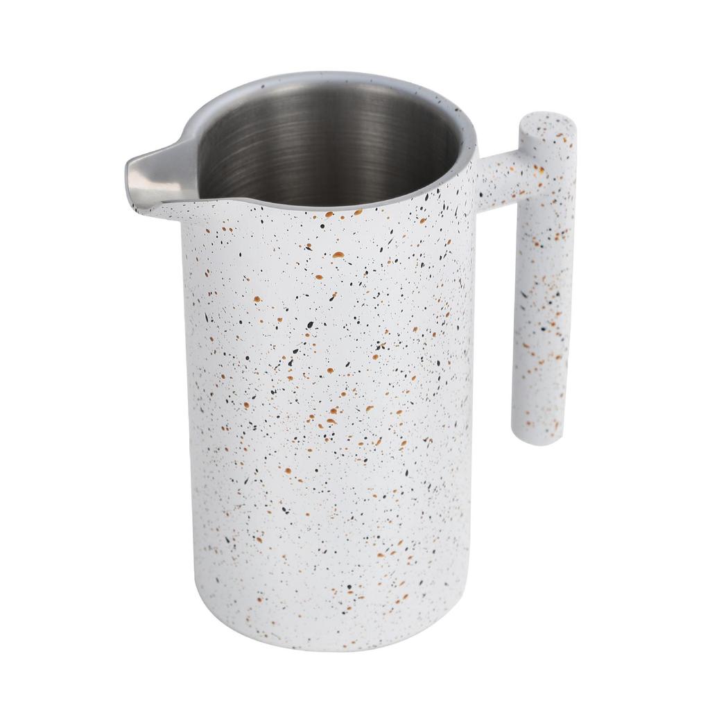 Double-Layer Insulated French Press Coffee Pot - Stainless Steel European Teapot with Filter