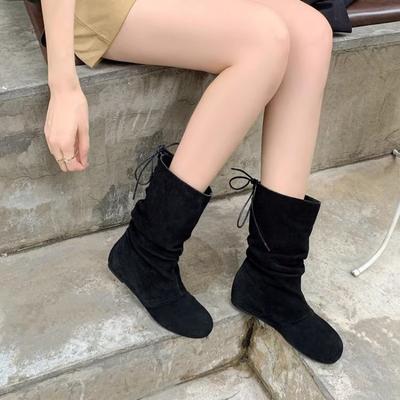 Модные ботинки для женщин Нескользящая плоская подошва Новинка 2024 Высокое качество Модные Новые Зимние Однотонные Женские Ботильоны Botines Mujer