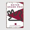 Losail Grand Prix Race Track F1 Race Track Metal Poster Sign Club Custom Wall Decor Tin Room Decor Home Decor