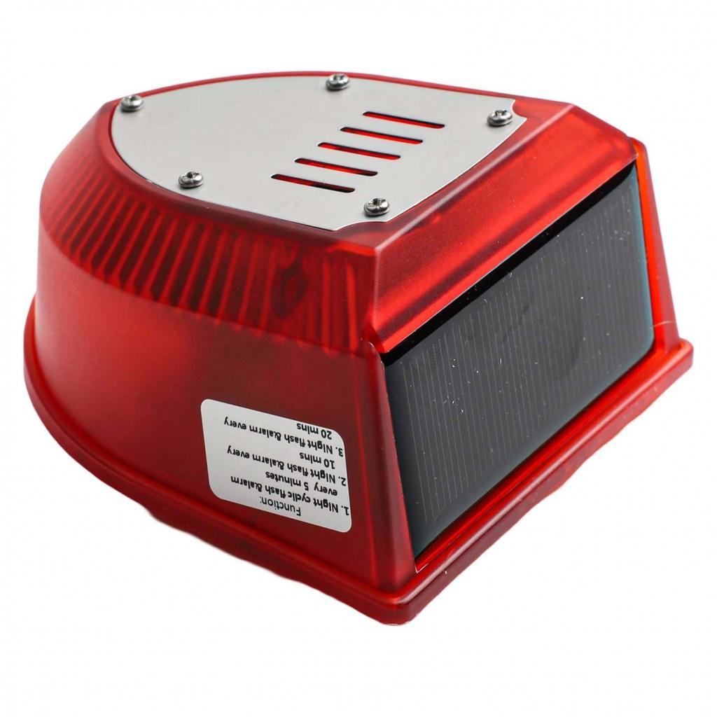LED Flashing Alarm Outdoor Animal Repeller Solar Motion Sensor Alarm