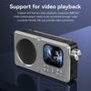 Портативный FM-радио MP3 Беспроводной BT5.4 Bluetooth-динамик с ЖК-экраном Часы Тексты песен Дисплей Антенна AUX вход, TF карта, видео