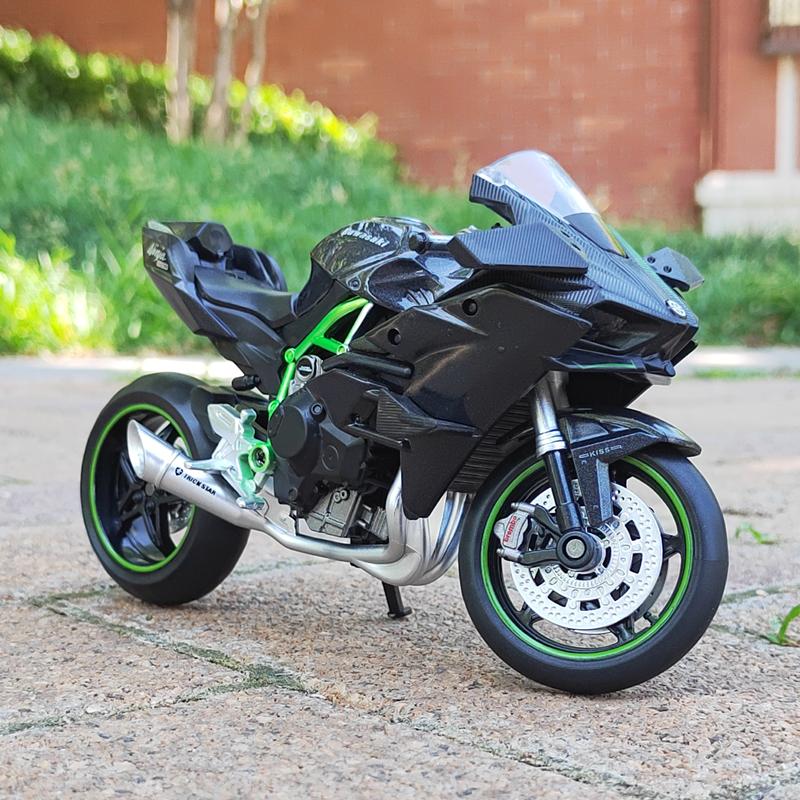 1/12 Kawasaki Ninja H2R Alloy Racing Cross-country Motorcycle Model Simulation Toy Street Motorcycle Model Collection Kids Gifts
